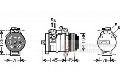 VAN WEZEL 3000k530 -  Компрессор, кондиционер